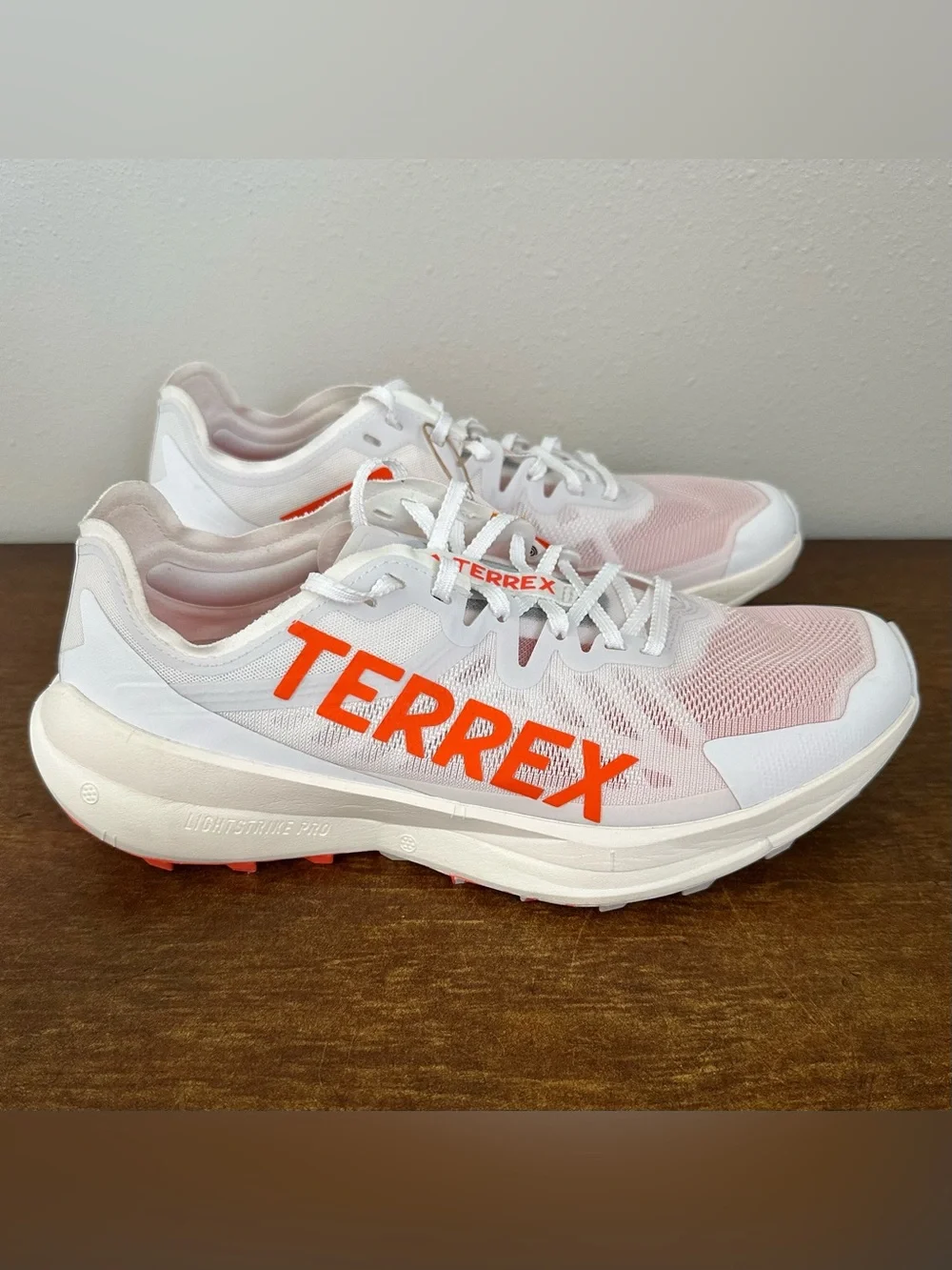 adidas TERREX Agravic Speed Men’s Trail Running Low Size 9 White/Orange JI0954